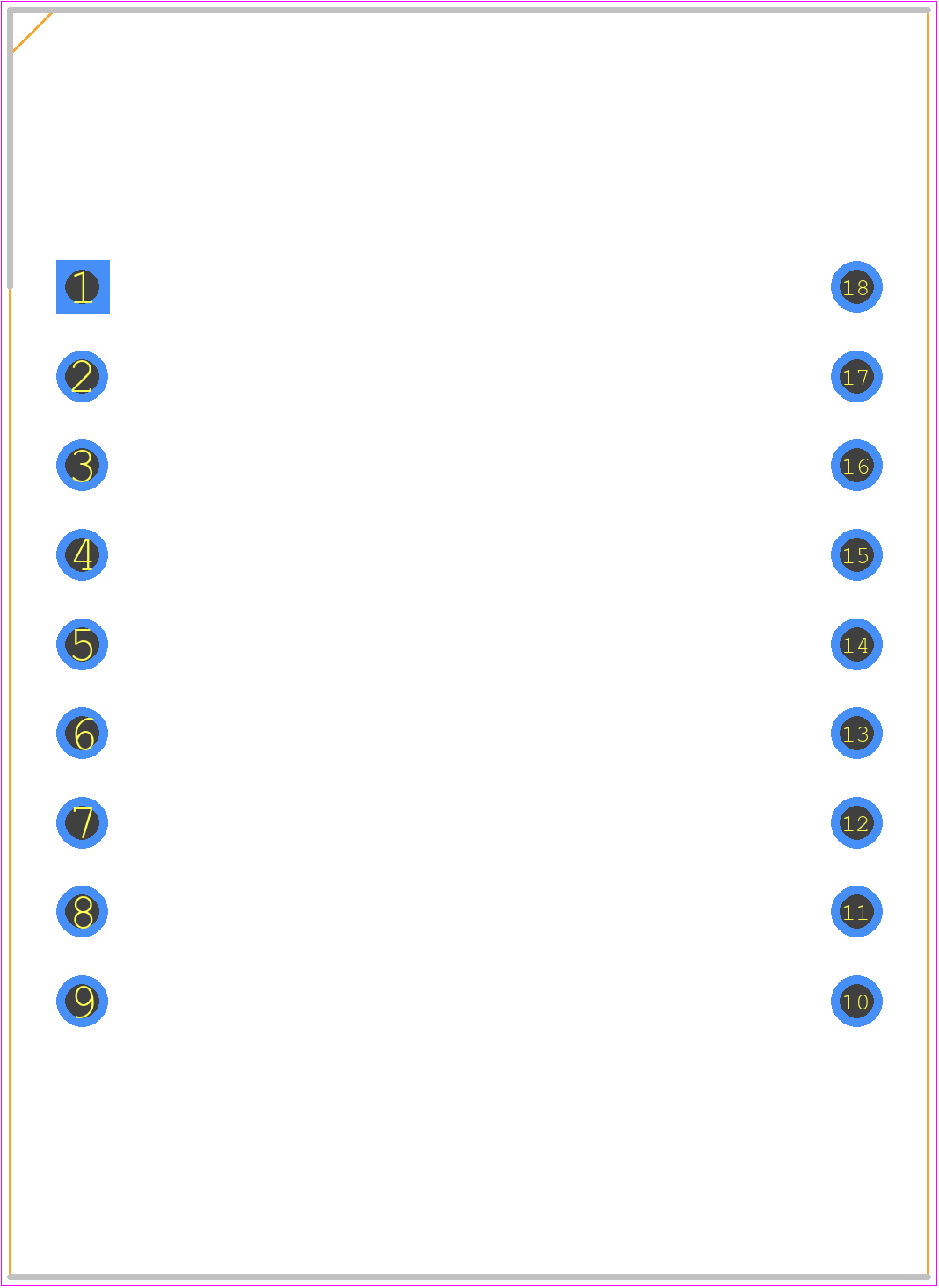 DC08-11EWA - Kingbright PCB footprint - Dual-In-Line Sockets - Dual-In-Line Sockets - 20.3mm (0.8INCH) DUAL DIGIT NUMERIC DISPLAY