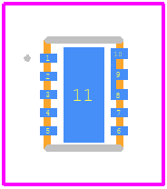 TPS22990DMLT - Texas Instruments PCB footprint - Other - Other - DML0010A_25