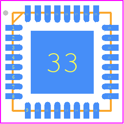 KSZ8081MNXIA - Microchip PCB footprint - Quad Flat No-Lead - Quad Flat No-Lead - QFN55-32LD-PL-5