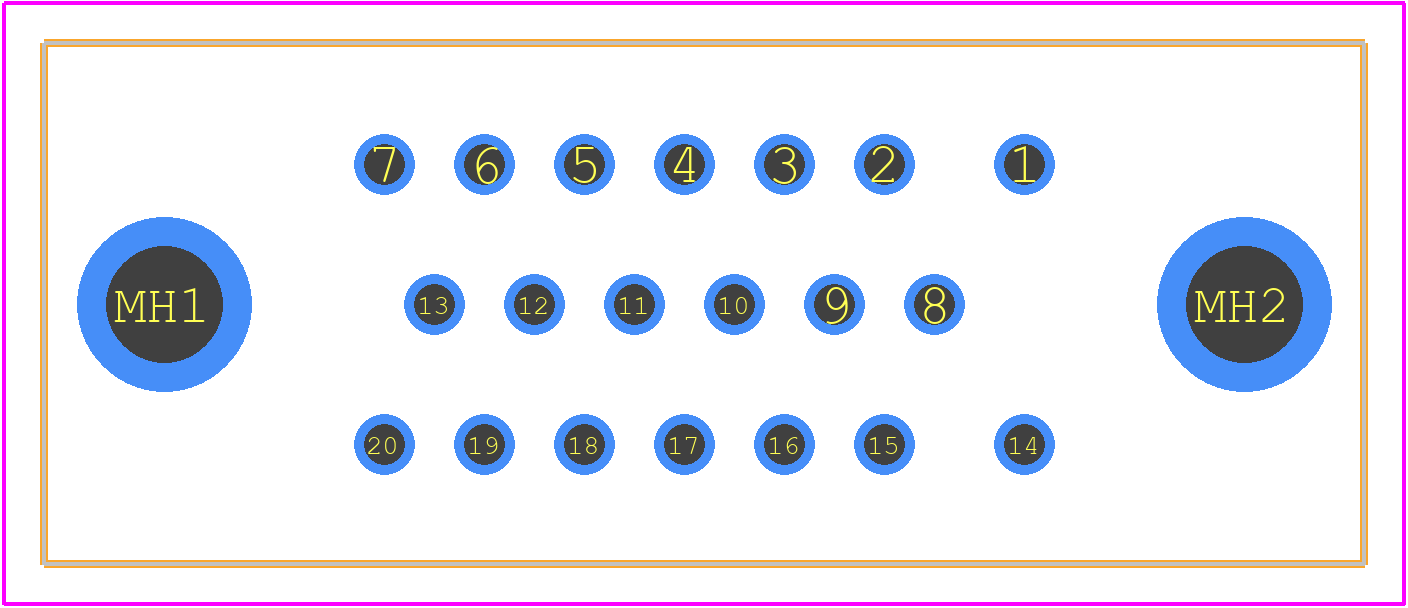 SD-1620A(09) - Hirose PCB footprint - Other - Other - SD-1620A(09)-2