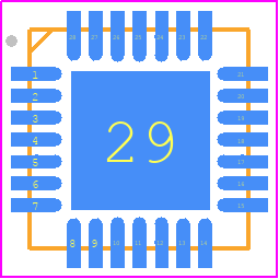A4988SETTRT - Allegro Microsystems PCB footprint - Quad Flat No-Lead - Quad Flat No-Lead - ET Package, 28-Pin QFN with Exposed Thermal Pad