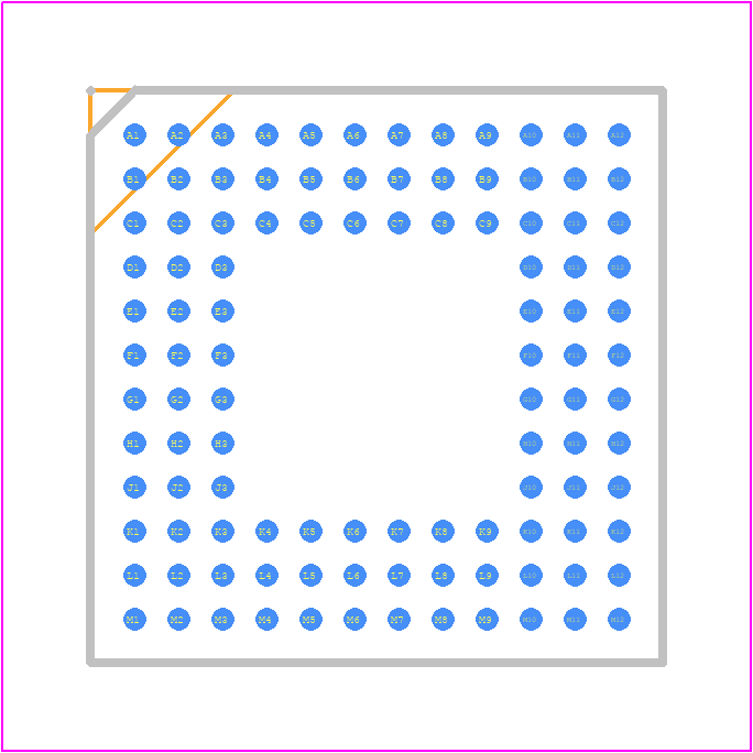 AD5378ABCZ - Analog Devices PCB footprint - BGA - BGA - 108-Ball Chip Scale Package Ball Grid Array [CSP_BGA] (BC-108-2)