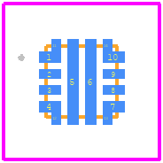TPS25947 - Texas Instruments PCB footprint - Other - Other - RPW0010A-2021