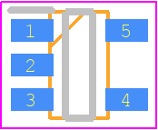 LM4125AIM5-2.0 - Texas Instruments PCB footprint - SOT23 (5-Pin) - SOT23 (5-Pin) - SOT-23 MF05A