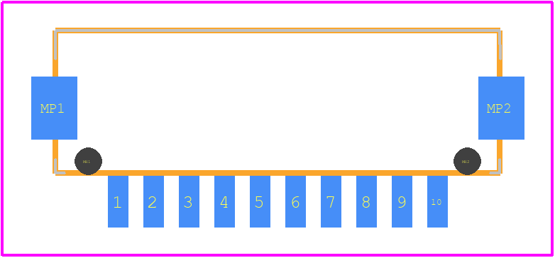 DF13-10P-1.25H(76) - Hirose PCB footprint - Other - Other - DF13-10P-1.25H(76)-1