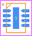 LT8330HDDB#TRPBF - Analog Devices PCB footprint - Small Outline No-lead - Small Outline No-lead - DDB Package 8-Lead Plastic DFN (3mm × 2mm) (Reference LTC DWG # 05-08-1702 Rev B)