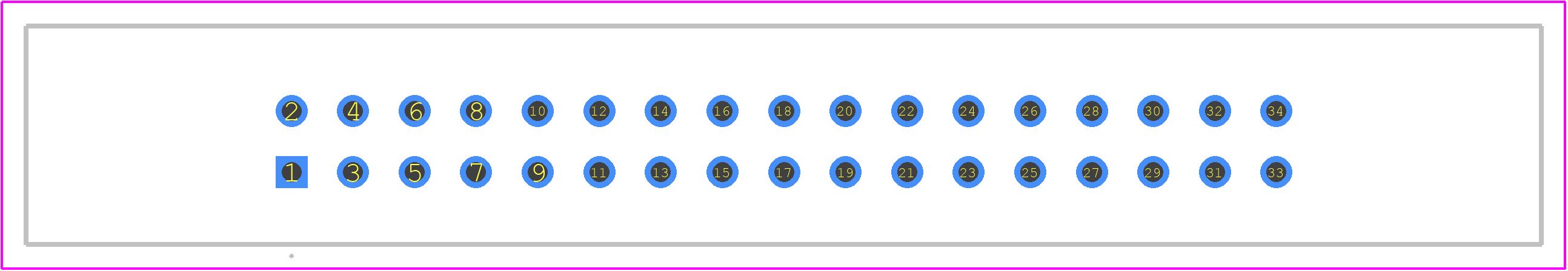HIF3CA-34PA-2.54DSA(63) - Hirose PCB footprint - Other - Other - HIF3CA-34PA-2.54DSA(63)-1