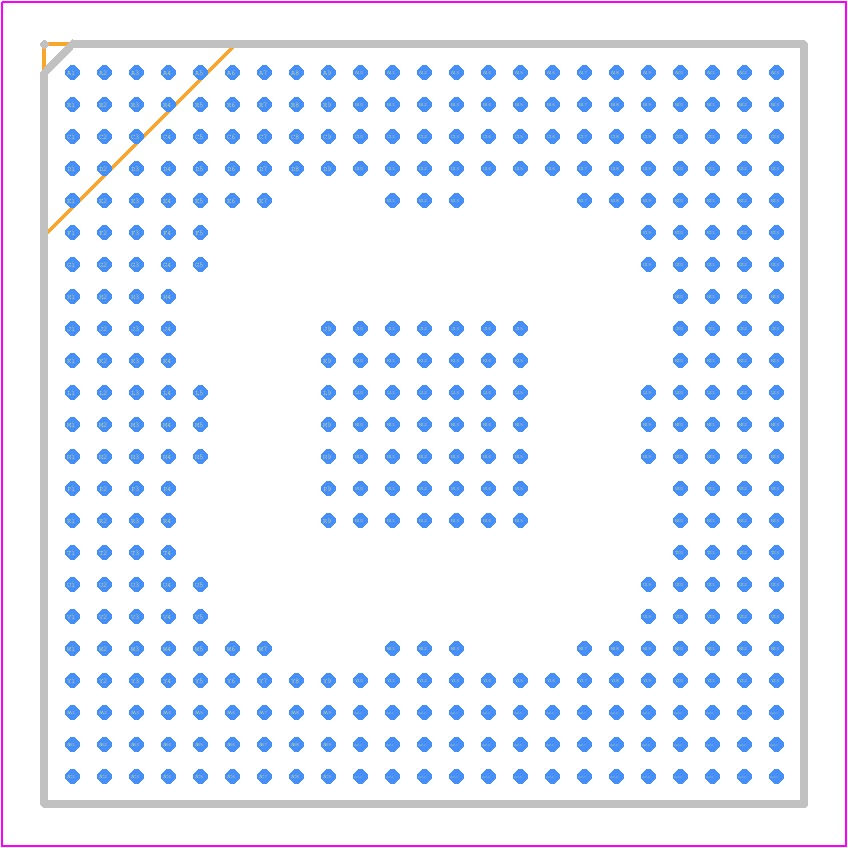 ANT1001 - Profichip PCB footprint - BGA - BGA - ANT1001