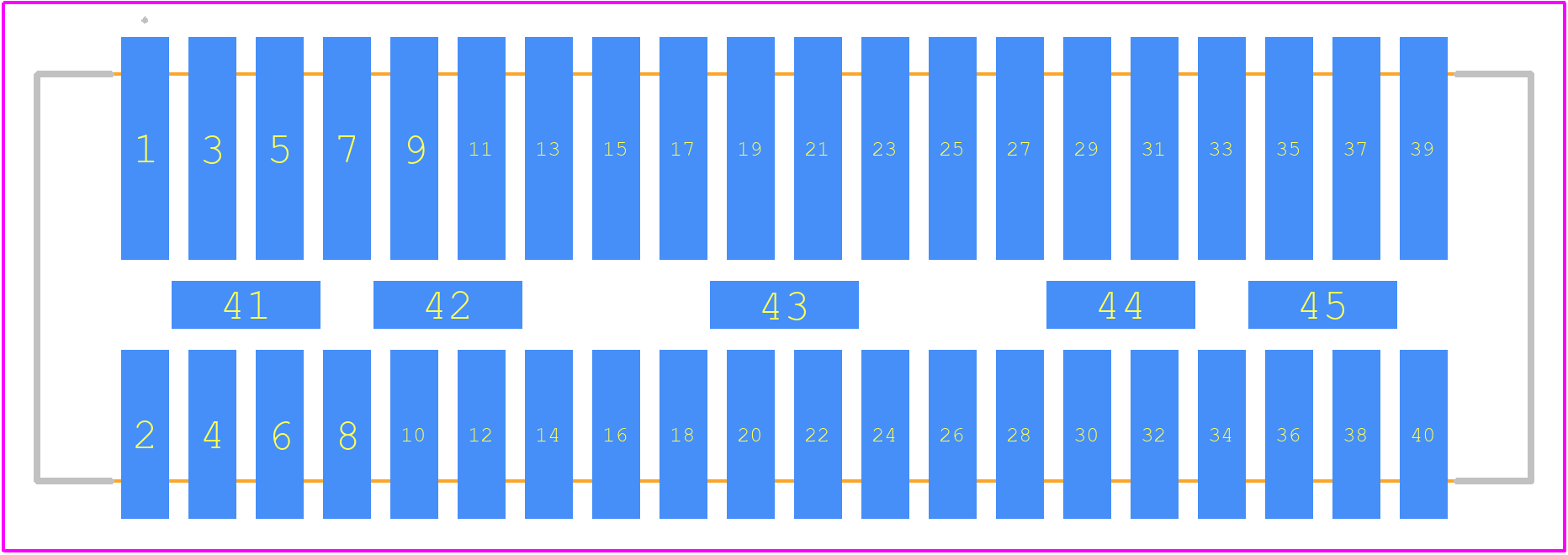 201197-0400 - Molex PCB footprint - Other - Other - 201197-0400-1
