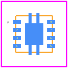 TPA6211A1DRB - Texas Instruments PCB footprint - Other - Other - DRB0008A_ 2022