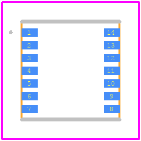SI8273AB-IM1 - Skyworks PCB footprint - Other - Other - 14-pin DFN
