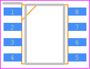 OB2225NCP - On-Bright Elec PCB footprint - Small Outline Packages - Small Outline Packages - SOP-8
