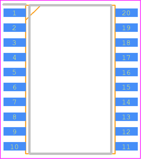 TM1637 (SOP) - TITAN MICRO ELECTRONICS PCB footprint - Small Outline Packages - Small Outline Packages - SOP20