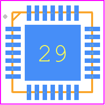 ESP8685H2 - Espressif Systems PCB footprint - Quad Flat No-Lead - Quad Flat No-Lead - QFN28 (4×4 mm)