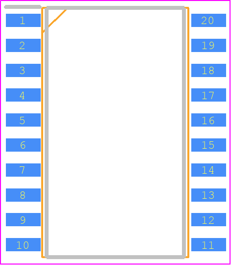 SC92F7252M - SOC(Shenzhen SinOne Microelectronics) PCB footprint - Small Outline Packages - Small Outline Packages - SOP20L