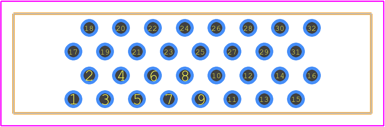 HIF6A-32DA-1.27DSA(71) - Hirose PCB footprint - Other - Other - HIF6A-32DA-1.27DSA(71)-2