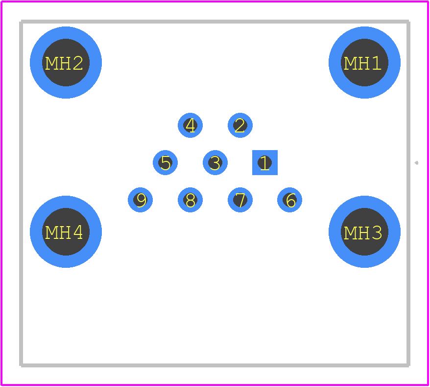 MTHT-2E2-009-433-000S - Molex PCB footprint - Other - Other - MTHT-2E2-009-433-000S-2