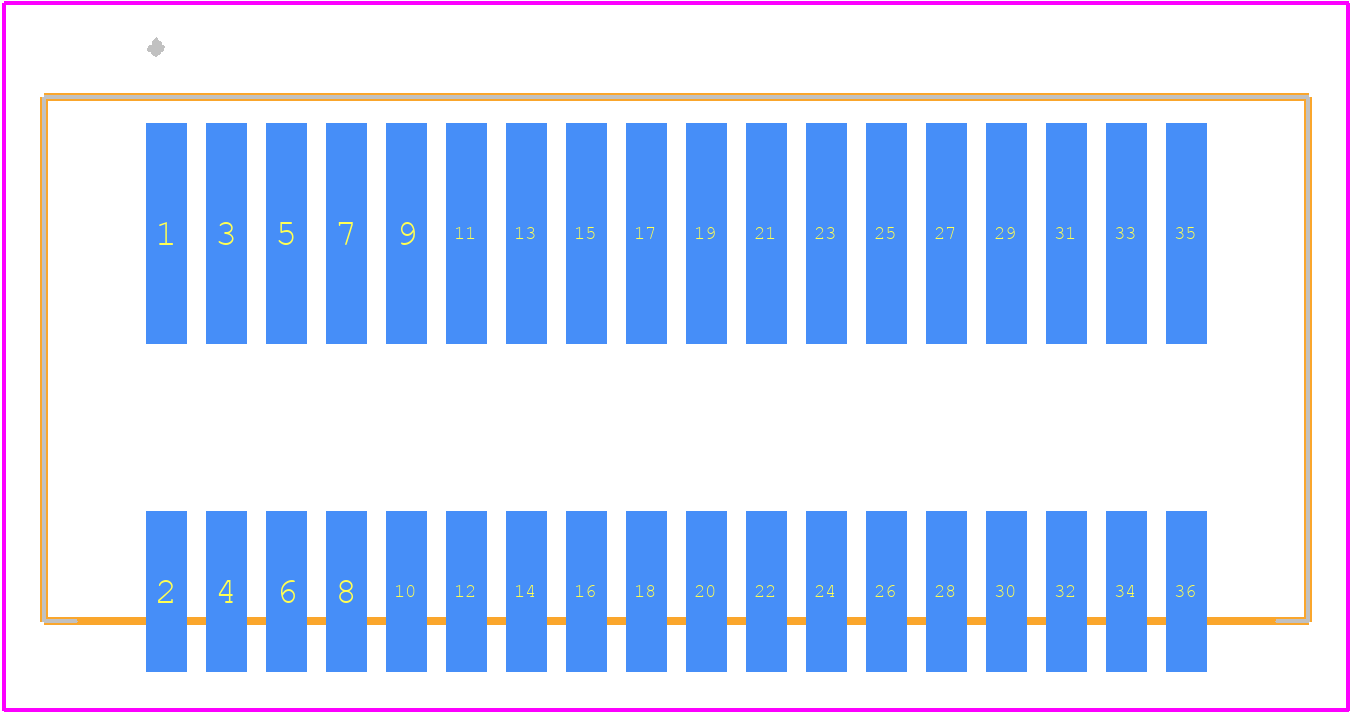 201645-0360 - Molex PCB footprint - Other - Other - 201645-0360-2