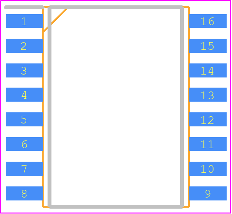 LF2110BTR - LITTELFUSE PCB footprint - Small Outline Packages - Small Outline Packages - (SOIC-16