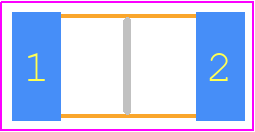 CRGP2010F820R - TE Connectivity PCB footprint - Resistor Chip - Resistor Chip - CRGP2010
