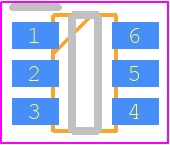 CT219C-IS6 - Crocus PCB footprint - SOT23 (6-Pin) - SOT23 (6-Pin) - SOT-26