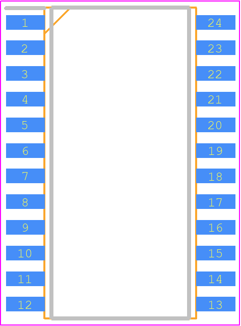 HDJD-J822-SCR00 - Avago Technologies PCB footprint - Small Outline Packages - Small Outline Packages - SOIC24