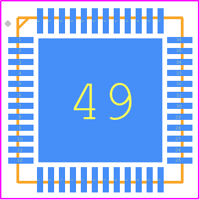 CS4206BCNZ - Cirrus Logic PCB footprint - Quad Flat No-Lead - Quad Flat No-Lead - CS42L42-CNZR-