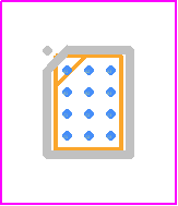 HDMI2C4-5F2 - STMicroelectronics PCB footprint - BGA - BGA - WLCSP 12 bumps package outline