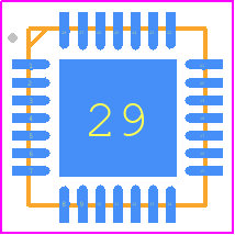 aem10900 - E-PEAS PCB footprint - Quad Flat No-Lead - Quad Flat No-Lead - . Plastic quad flatpack no-lead (QFN28 4x4mm)