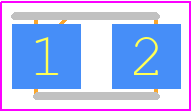 AA3021VBS/D - Kingbright PCB footprint - LED Moulded - LED Moulded - 2.0x1.3x3.0mm