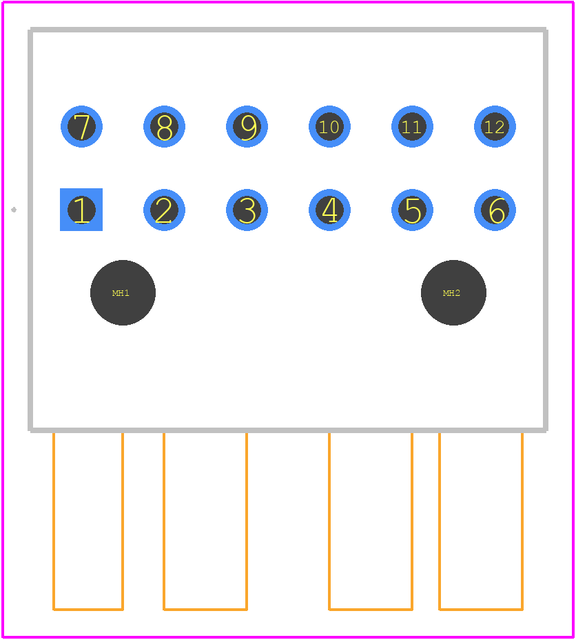 0447641201 - Molex PCB footprint - Other - Other - 0447641201-3