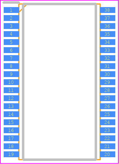 UPD78F0512AMC-GAA-AX - Renesas Electronics PCB footprint - Small Outline Packages - Small Outline Packages - 38-PIN PLASTIC SSOP (7.62mm (300))