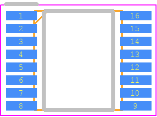 RXC101 - Murata Electronics PCB footprint - Small Outline Packages - Small Outline Packages - 16-pin TSSOP