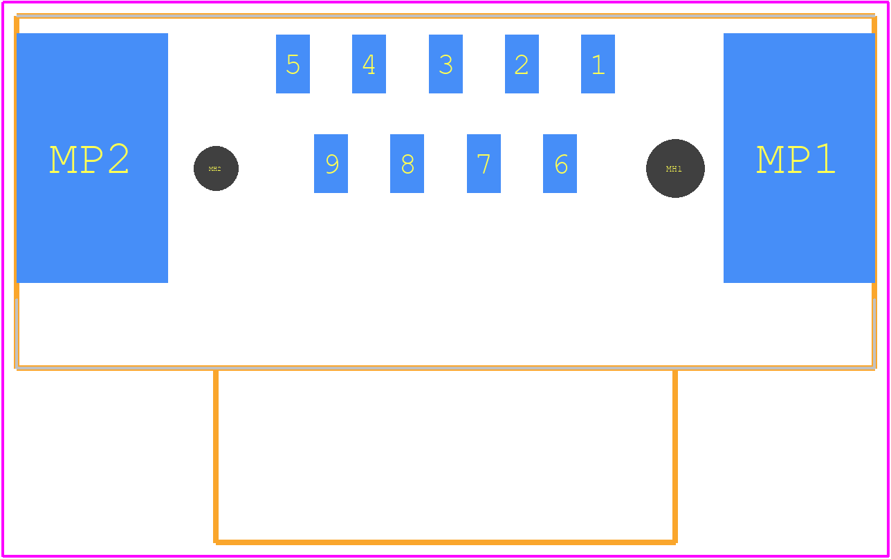 09551566615741 - HARTING PCB footprint - Other - Other - 09551566615741-1