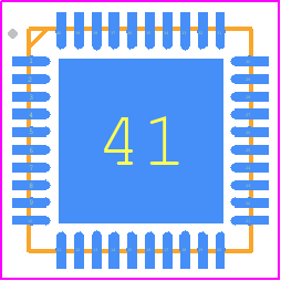 THCV241A - THine PCB footprint - Quad Flat No-Lead - Quad Flat No-Lead - THCV241A