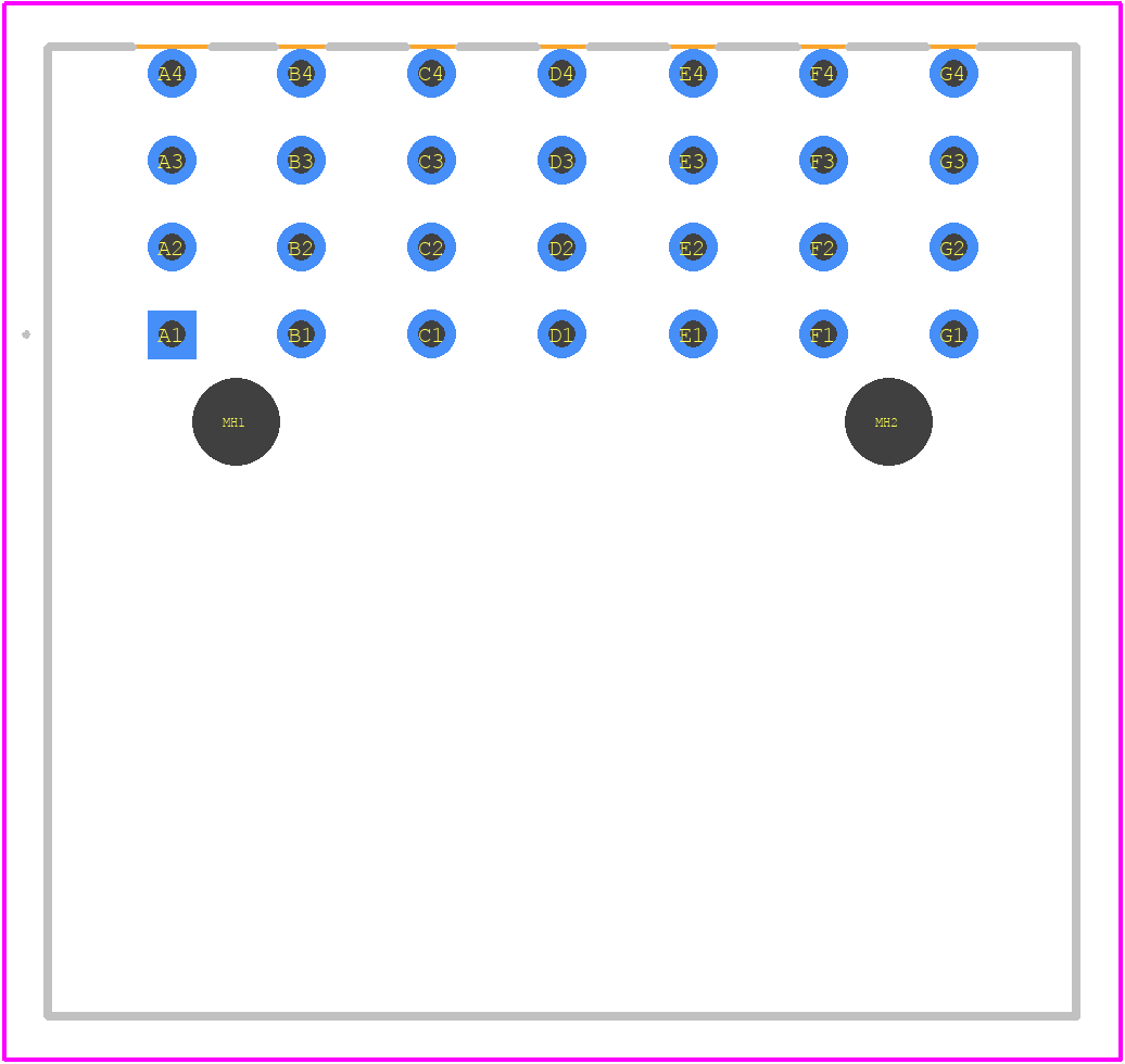 254018 - ERNI PCB footprint - Other - Other - 254018-4