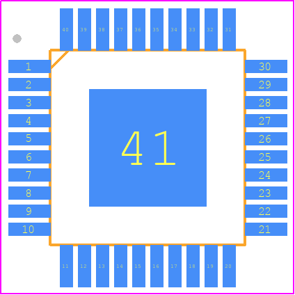 RAA270005KFP - Renesas Electronics PCB footprint - Quad Flat Packages - Quad Flat Packages - 40pin HLQFP