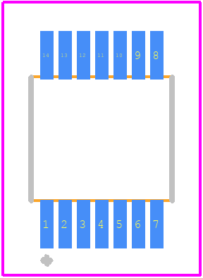 A1334LLETR-60-T - Allegro Microsystems PCB footprint - Other - Other - Package LE, 14-Pin TSSOP (Single Die Version)