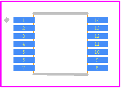 A33003LLUATR-125 - Allegro Microsystems PCB footprint - Other - Other - Package LU, 14-Pin TSSOP, Single Die