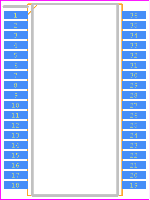 A3935KLQTR-T - Allegro Microsystems PCB footprint - Small Outline Packages - Small Outline Packages - Package LQ, 36-pin QSOP