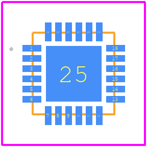 A5932GESSR-T - Allegro Microsystems PCB footprint - Other - Other -  Package ES, 24-pin QFN with exposed thermal pad
