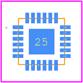 A80605KESJSR-1 - Allegro Microsystems PCB footprint - Other - Other -  Package ES, 24-pin wettable flank QFN with exposed thermal pad