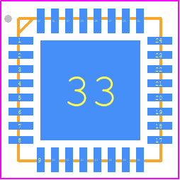A80804KETASR-1 - Allegro Microsystems PCB footprint - Quad Flat No-Lead - Quad Flat No-Lead - 32-Pin 5 mm × 5 mm QFN with exposed thermal pad and wettable flank (suffix ET)