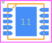 A89500GEJTR-T - Allegro Microsystems PCB footprint - Small Outline No-lead - Small Outline No-lead - EJ,10-Pin DFN