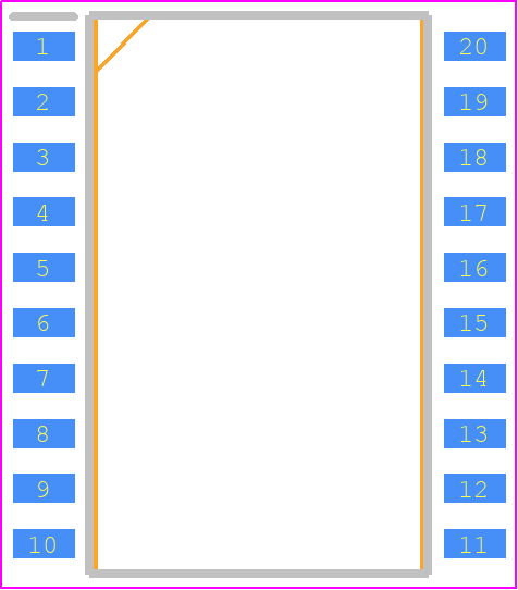 BM2P060MF-ZE2 - ROHM Semiconductor PCB footprint - Small Outline Packages - Small Outline Packages - SOP20A