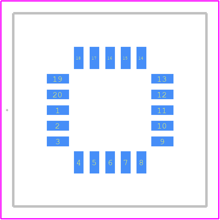 PLCC20TS - GTK PCB footprint - Other - Other - PLCC20TS-3