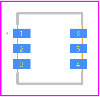MABA-010655-CF1A40 - MACOM PCB footprint - Other - Other - 6-SMD Module