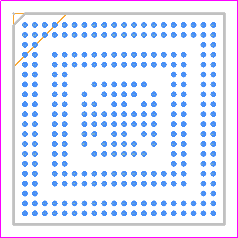 TC3E7QX192F300SAAKXUMA1 - Infineon PCB footprint - BGA - BGA - PG-LFBGA-292