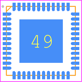 MAX5863ETM+ - Analog Devices PCB footprint - Quad Flat No-Lead - Quad Flat No-Lead - MAX5863ETM+