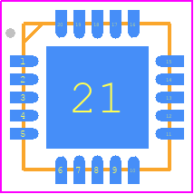 MAX25223ATPB/VY+ - Analog Devices PCB footprint - Quad Flat No-Lead - Quad Flat No-Lead - MAX20079AATP/VY+